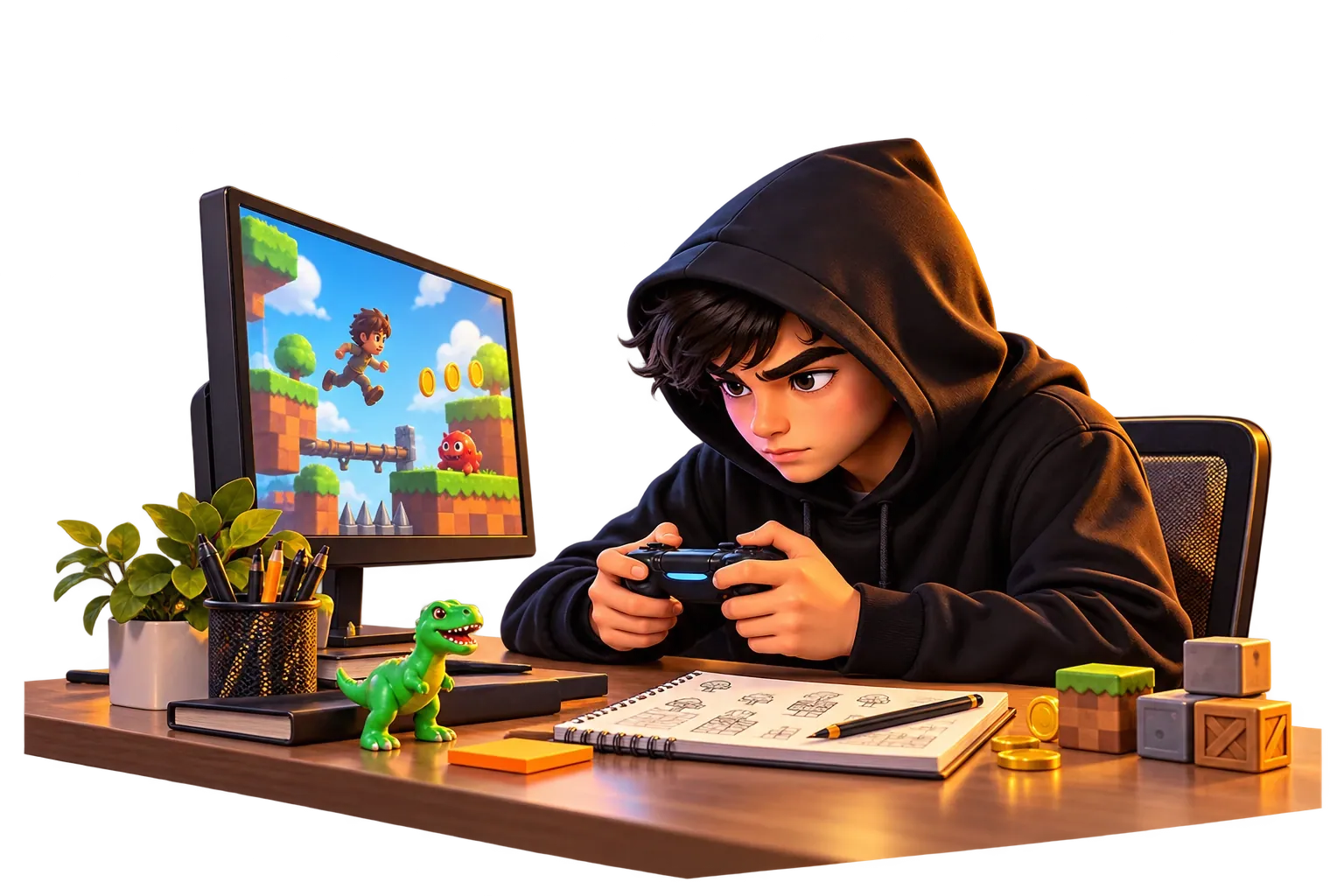 Desenvolvimento de jogos com controle e monitor